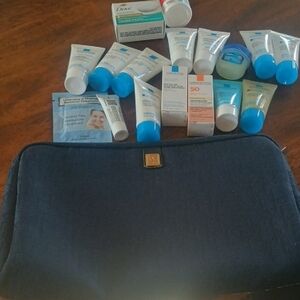 Skincare Set with Blue Accents